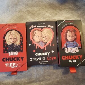 Glamlite Chucky Eyeshadow And Lip Kit Bundle Tiff And Chucky Lip Kits